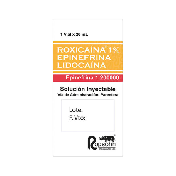 ROXICAINA 1% EPINEFINA 1'200 UI 20 ML