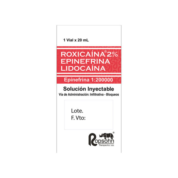 ROXICAINA 2% EPINEFRINA 1'200 UI 20 ML