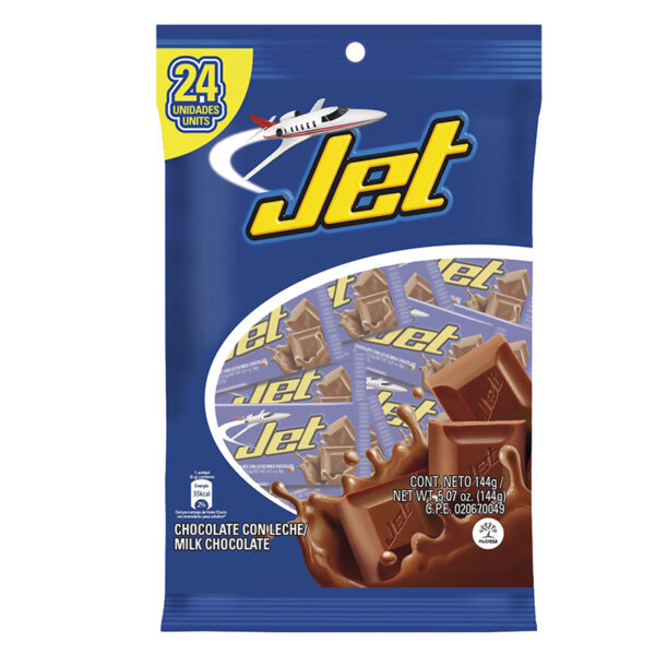 CHOCOLATINA JET LECHE 24 UNIDADES