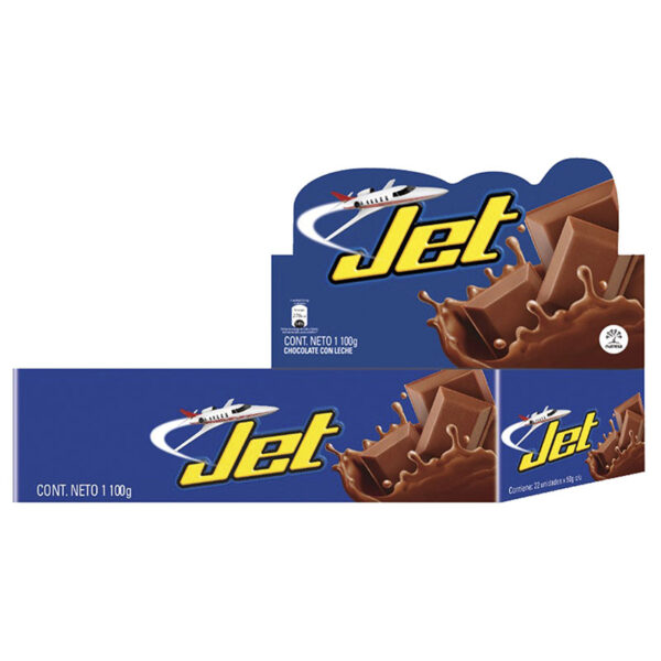 CHOCOL.JET 50 GMS 22 UNDS LECHE     1230