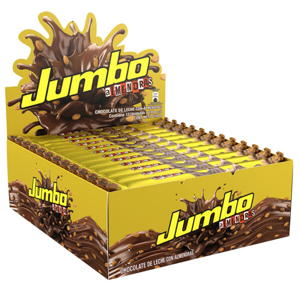 CHOCOLATINA JUMBO ALMENDRA GDE 12 UND