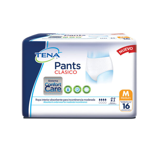 TENA PANTS CLASICO MEDIUM 16 UDS