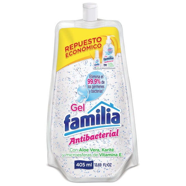 GEL ANTIBACTERIAL FAMILIA REPUESTO 405ML
