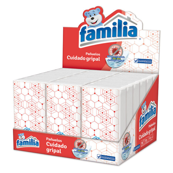 PANUELOS FAMILIA CUI.GRIPAL BANDEJA 18UD