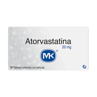 ATORVASTATINA MK 20 MGS 10 TABLETAS