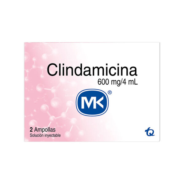 CLINDAMICINA 600 MG CAJA 2 AMPOLLAS MK
