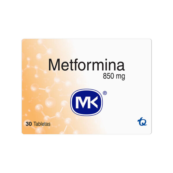 METFORMINA 850 MG 30 TABLETAS  MK