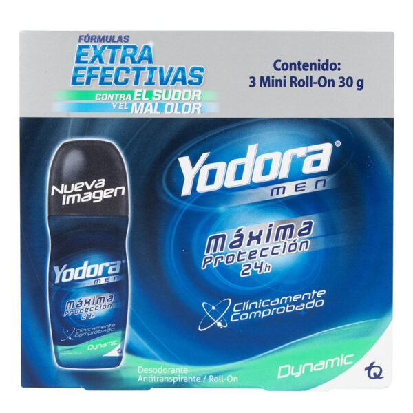 DTE.YODORA MINIROL DINAMIC 30 GR 3 UDS H