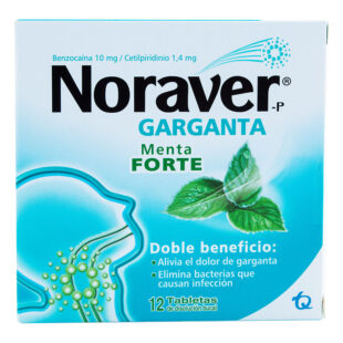 NORAVER-B MENTA MASTICABLE 12 PASTILLAS