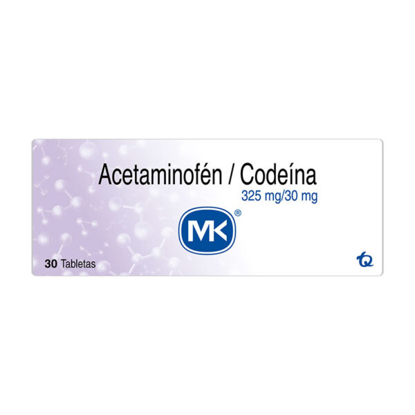 ACETAMINOFEN+CODEINA 325/30MG 30 TBS MK