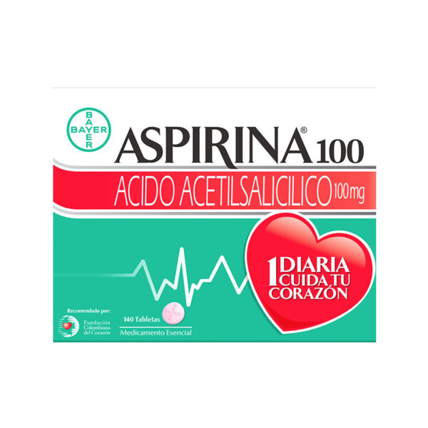 ASPIRINA 100 MG 140 TBS