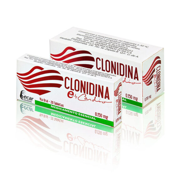 CLONIDINA 150 MG 20 TABLETAS EC