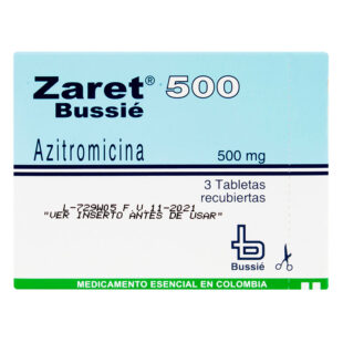 ZARET 500 MG 3 TABLETAS (3%+)