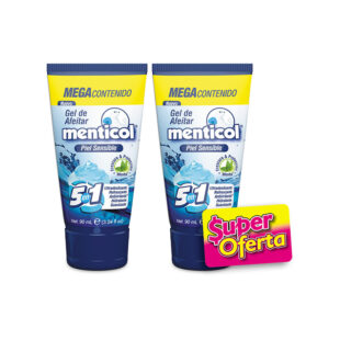 2 GEL AFEITAR MENTICOL 90ML SUPER OFERTA