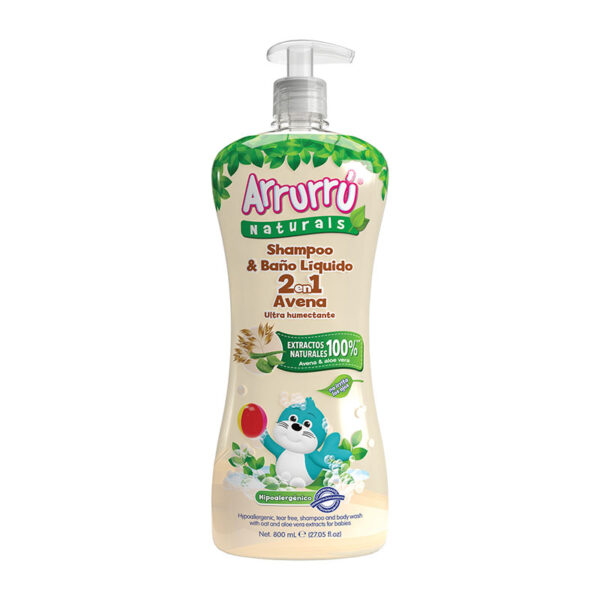 CHA. Y BANO ARRURRU NAT.2EN1 AVENA 800ML