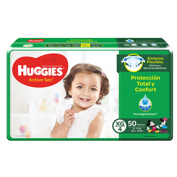 PAN.HUGGIES ACTIVE SEC ET.4 XG 50 UDS