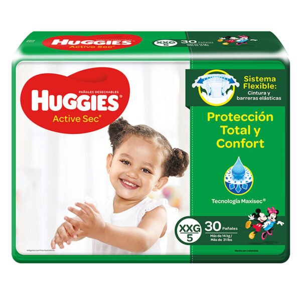 PAN.HUGGIES ACTIVE SEC.ET.5 XXG 30 UDS