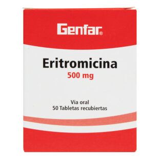 ERITROMICINA 500 MGS 50 TABLETAS GF