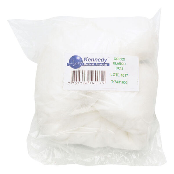 GORRO DESECHABLE BLANCO KENNEDY 12 UDS