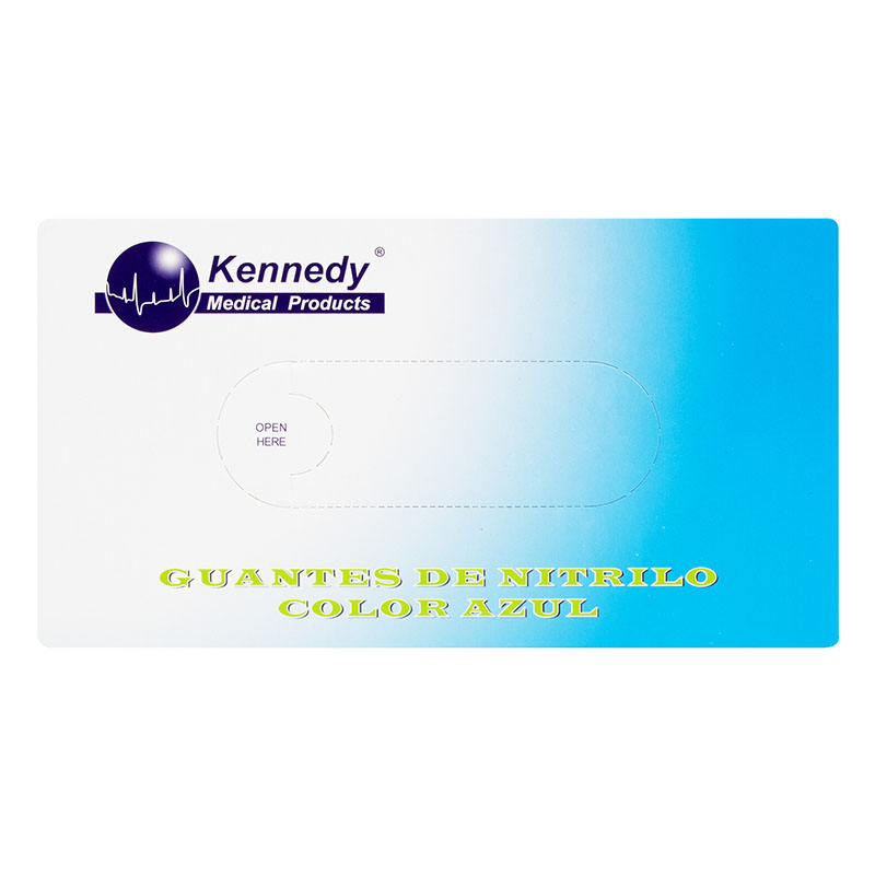 GUANTE NITRILO KENNEDY AZUL T.S 100 UDS