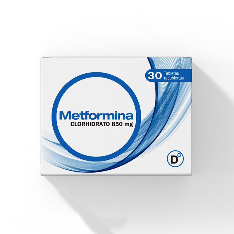 METFORMINA 850 MG 30 TABLETAS PC
