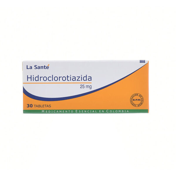 HIDROCLOROTIAZIDA 25 MG 30 TABLETAS LS