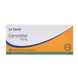 CARVEDILOL 6.25 MG 30 TABLETAS LS(M)7410