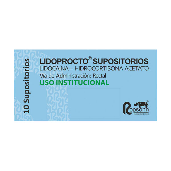 LIDOPROCTO 10 SUPOSITORIOS (PROROXIN)