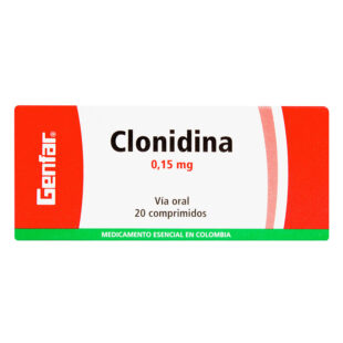 CLONIDINA 0.15 MG 20 TABLETAS W