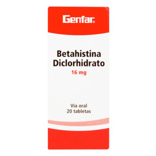 BETAHISTINA 16 MG 20 TABLETAS GF