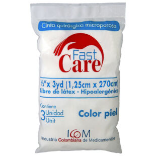 MICROPORE C.PIEL FAST CARE 1/2X3 3UDS IC