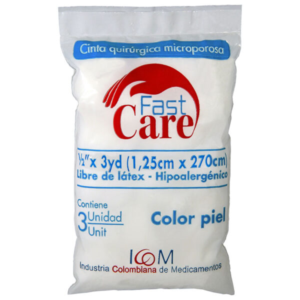 MICROPORE C.PIEL FAST CARE 1/2X3 3UDS IC