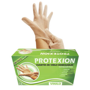 GUANTE EXAMEN VINILO PROTEX T.M 100 UDS