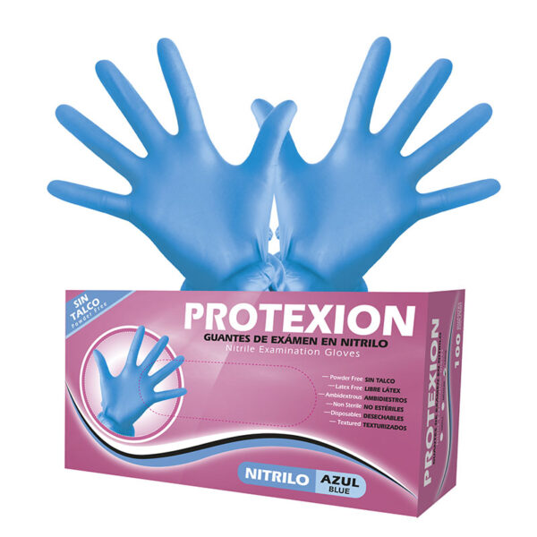 GUANTE EXAMEN NITRILO PROTEX T.L 100 UDS