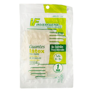 GUANTE LATEX EXAMEN INVERF.S 2 UDS