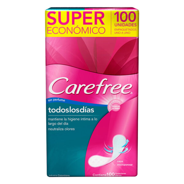 PROT.CAREFREE TODOS LOS DIAS 100 UDS S.P