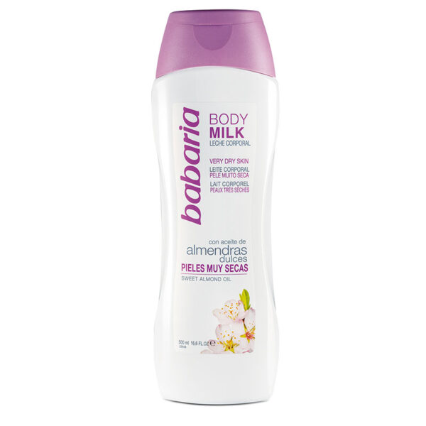 CREMA BABARIA BODY MILK ALMEND 500 ML LB