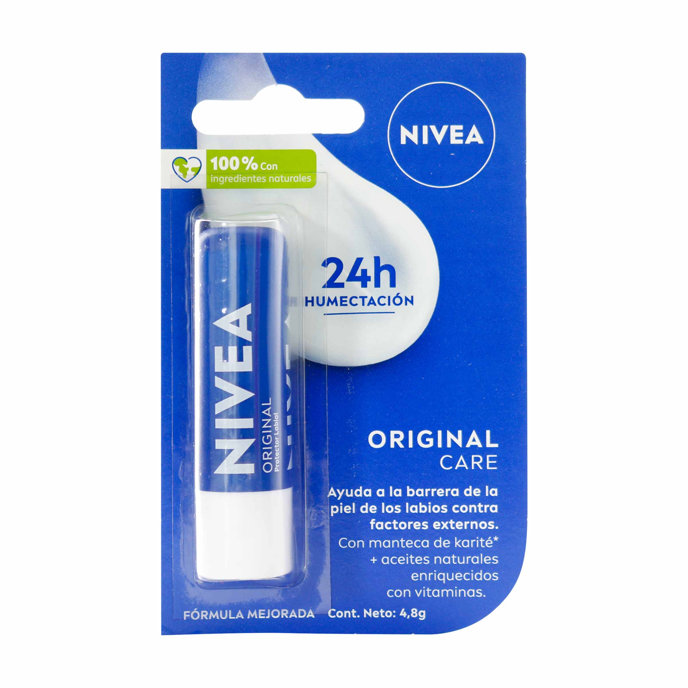PROTECTOR LABIAL NIVEA ORIGINAL CARE 4.8 GR